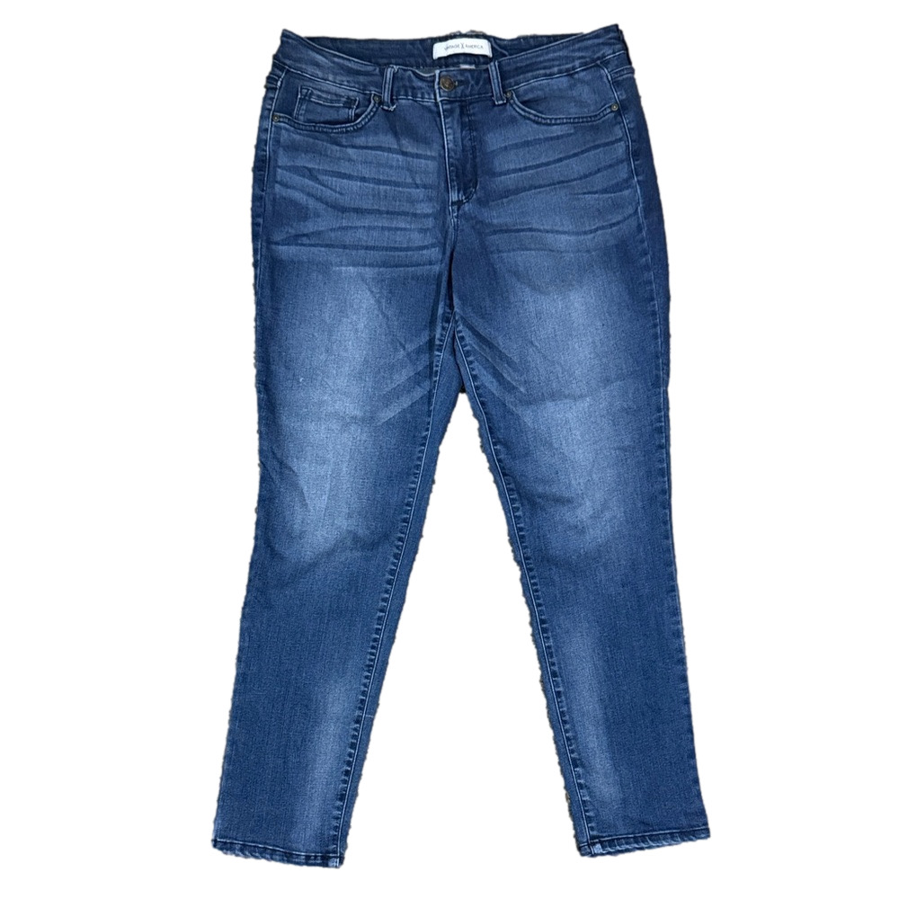 Vintage America Dark Blue Ankle Jeans SKU0957